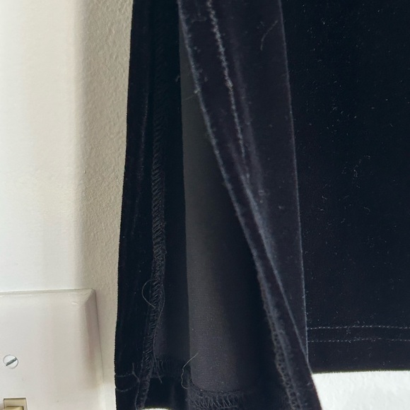 Vintage 90s Black Velvet Skirt Whimsigoth Y2K Goth Grunge Vamp Dark Fairy Small - Picture 3 of 5